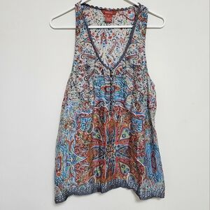 Sundance Multicolor Paisley Tank Top, XL
